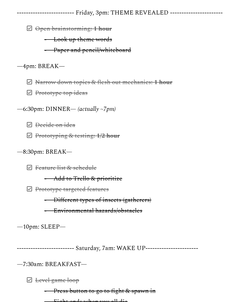 Hive Mind Schedule